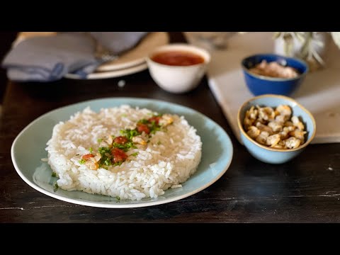 Ensalada de arroz, atún y berberechos